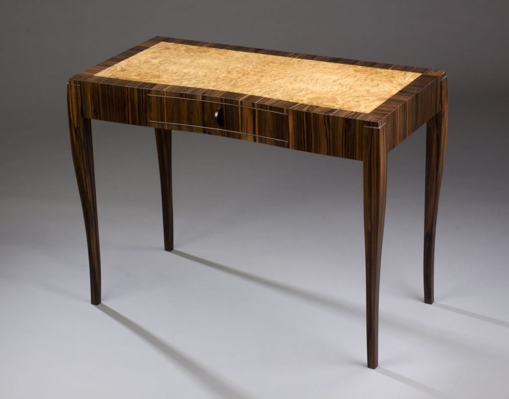 Lance Smith | Owls Head, ME. Lady's Writing Desk, 2011. Ebony, laurel burl. $6,500.00.